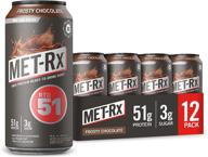 🥤 met-rx ready to drink protein shake: keto diet friendly, snack, gluten-free with 51g protein | frosty chocolate flavor | 15oz, pack of 12 | vitamin a, d & zinc for immune support logo