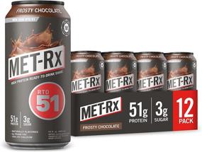 img 4 attached to 🥤 MET-Rx Ready to Drink Protein Shake: Keto Diet Friendly, Snack, Gluten-Free with 51g Protein | Frosty Chocolate Flavor | 15oz, Pack of 12 | Vitamin A, D & Zinc for Immune Support