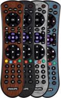 📱 philips universal remote control - samsung, vizio, lg, sony, sharp, roku, apple tv, tcl, panasonic, smart tvs, streaming players, blu-ray, dvd - 4 device - walnut (model: srp4320w/27) logo