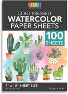 🖌️ premium cold press watercolor paper for artists and beginners – 7x10 inches, 100 sheets logo