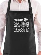 enhance your recipe with our opinion - hilarious cooking chef apron, ideal gift, one size, black логотип