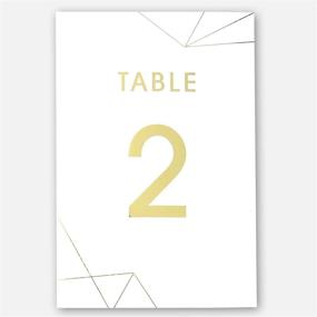 img 1 attached to 🌟 Exquisite Gold Table Numbers for Wedding Reception - Set of 1-25 with Head Table Design - Double Sided 4x6 Wedding Table Numbers in Elegant Gold