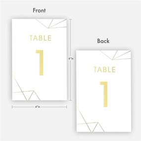 img 3 attached to 🌟 Exquisite Gold Table Numbers for Wedding Reception - Set of 1-25 with Head Table Design - Double Sided 4x6 Wedding Table Numbers in Elegant Gold