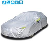 🚗 etuorong sedan car cover - all weather protection, dustproof, outdoor auto vehicle cover with windproof design, snowproof and scratch resistant material, l (191''-201''), universal size automotive covers logo