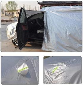 img 2 attached to 🚗 ETUORONG Sedan Car Cover - All Weather Protection, Dustproof, Outdoor Auto Vehicle Cover with Windproof Design, Snowproof and Scratch Resistant Material, L (191''-201''), Universal Size Automotive Covers