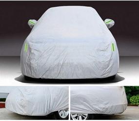 img 3 attached to 🚗 ETUORONG Sedan Car Cover - All Weather Protection, Dustproof, Outdoor Auto Vehicle Cover with Windproof Design, Snowproof and Scratch Resistant Material, L (191''-201''), Universal Size Automotive Covers