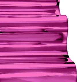 img 1 attached to 💖 Vibrant Pink Metallic Chrome V2 HTV Heat Transfer Vinyl Film (10" x 3ft) - Premium Quality!