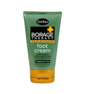 shikai borage therapy - powerful foot cream for dry, cracked, and flakey skin on feet & lower legs, ideal for diabetic dryness. non-greasy, unscented, 4.2 ounces logo