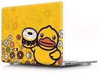 candy yellow duck design hard cover for macbook pro 13 case m1 a2338 (2020-2016 release) with touch bar a2159 a1706 a1989/a2289/a2251/a2338, without touch bar a1708 a1988 logo