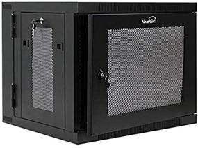img 3 attached to 🔒 NavePoint 9U Wall-Mount Network Cabinet Enclosure, 450mm Depth, Hinged Back, Swing Gate Server Cabinet with Locks - Pre-Assembled, Perforated Front Door, 1 x L Brackets, Cable Management