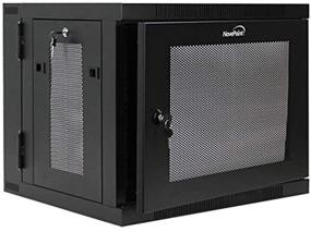 img 1 attached to 🔒 NavePoint 9U Wall-Mount Network Cabinet Enclosure, 450mm Depth, Hinged Back, Swing Gate Server Cabinet with Locks - Pre-Assembled, Perforated Front Door, 1 x L Brackets, Cable Management