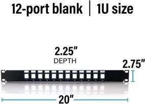 img 3 attached to 🔌 C2G 12-портовая патч-панель: Пустая 1U панель Keystone для Ethernet-кабелей - совместима с Cat6 - 03857, черная.
