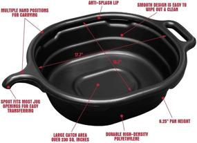 img 2 attached to 🔧 Lisle 17972 4.5 Gallon Oval Drain Pan, Black: Efficient Oil Change and Fluid Disposal Solution