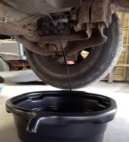img 1 attached to 🔧 Lisle 17972 4.5 Gallon Oval Drain Pan, Black: Efficient Oil Change and Fluid Disposal Solution