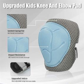 img 1 attached to 🚲 Kids Bike Helmet Knee Elbow Wrist Pads (Ages 2-8) - Toddler Helmet for Cycling, Scooter, Inline Skating - Two Sets with Removable Lining