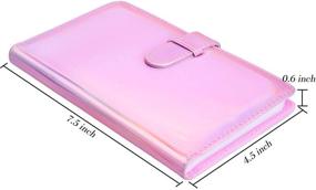 img 2 attached to 📸 Sunmns Wallet PU Leather Photo Album: Ideal for Fujifilm Instax Mini 11/9/8, Polaroid Snap Zip, PIC-300 Film - Bright Pink