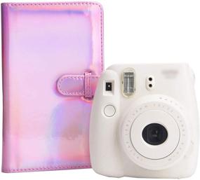 img 1 attached to 📸 Sunmns Wallet PU Leather Photo Album: Ideal for Fujifilm Instax Mini 11/9/8, Polaroid Snap Zip, PIC-300 Film - Bright Pink
