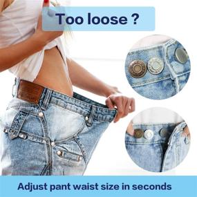 img 3 attached to 👖 8 Pcs Adjustable Instant Button Pins: No Sew Replacement Metal Clips for Jean, Craft DIY, Extend or Reduce Pants Waist