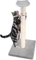 🐱 seiohw 32-inch cat scratching post with sisal rope, tall cat scratcher and playful bell mouse toy, cat head perch included - perfect indoor scratching post for cats logo