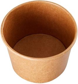 img 1 attached to 🍨 Convenient 100 Pack Ice Cream Sundae Cups - Disposable Kraft Paper Dessert Frozen Yogurt Bowls 8-Ounce, Brown