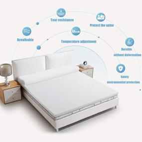 img 1 attached to 🛏️ Enhance Your Sleep Quality with the 2 Inch Gel Memory Foam Mattress Topper - King Size, Pressure Relief & Cooling Bed Topper (Removable & Washable Cover Included)