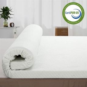 img 3 attached to 🛏️ Enhance Your Sleep Quality with the 2 Inch Gel Memory Foam Mattress Topper - King Size, Pressure Relief & Cooling Bed Topper (Removable & Washable Cover Included)