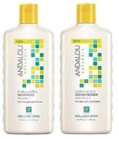 img 1 attached to 🍊 Andalou Naturals Sunflower & Citrus Brilliant Shine Shampoo and Conditioner Bundle - Sulfate Free and Color Safe, 11.5 fl oz (100% Natural)