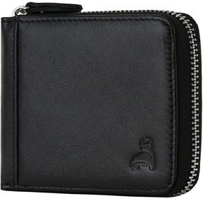 img 4 attached to 🔐 CALFART Zipper Wallets: Premium Leather with RFID Blocking Feature