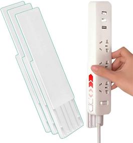 img 4 attached to 🔌 Organize Your Space with SOULWIT 3-Pack Self Adhesive Power Strip Holder - Cable Management System for Home, Office, and More!