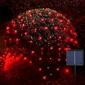 img 4 attached to 🎄 Enhance Your Holiday Décor with Solar Net Christmas Lights - 204 Red LED Outdoor Mesh Lights for Garden, Yard, and More!