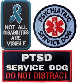 img 4 attached to 🐾 Service Dog PTSD Patches: Supporting Invisible Disabilities - EMS Medic Paramedic Inspired, Psychiatric Emblem Embroidered Fastener for Vests/Harnesses