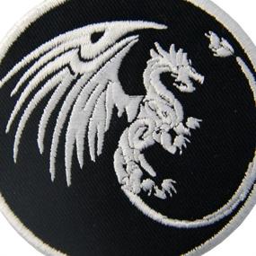 img 2 attached to Emblem of Power and Might: Dragon 🐉 Symbols Patch for Iron On or Sew On