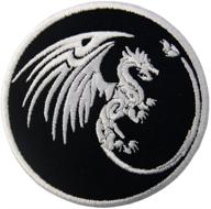 emblem of power and might: dragon 🐉 symbols patch for iron on or sew on logo