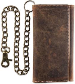 img 3 attached to Blocking Tri Fold Cowhide Leather Wallet Men's Accessories for Wallets, Card Cases & Money Organizers