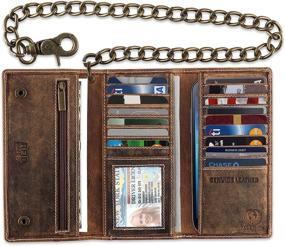 img 1 attached to Blocking Tri Fold Cowhide Leather Wallet Men's Accessories for Wallets, Card Cases & Money Organizers
