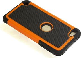 img 2 attached to 📱 Bastex Heavy Duty Hybrid Protective Case - Black and Orange Shock Design for iPod Touch 5 & 6