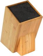 bamboo wood knife block 🔪 storage holder - mantello xl universal organizer logo