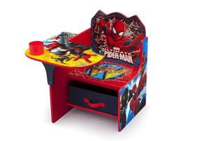 img 4 attached to 🕷️ Versatile Spider-Man Chair Desk with Storage Bin for Kids by Delta Children