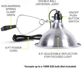 img 2 attached to Simple Deluxe 12-Pack Clamp Lamp Light with 8.5 Inch Aluminum Reflector, 🔦 Up to 150W E26 Socket (Bulb Not Included), 6 Feet 18/2 SPT-2 Cord