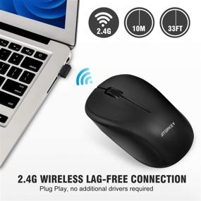 img 3 attached to 🖱️ JITOPKEY Wireless Mouse: Comfortable 2.4Ghz Click Mouse for Laptop, MacBook, and Chromebook (Black)