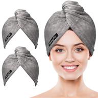 🔑 popchose microfiber hair towel wrap - high absorbency, quick drying hair turban - soft, no-frizz hair wrap towels for women with wet, curly, long & thick hair… logo