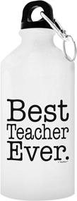 img 1 attached to Best Teacher Ever Aluminum Water Bottle with Cap & Sport Top by ThisWear