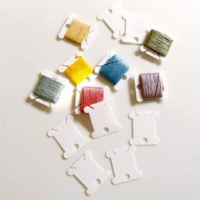 img 1 attached to 🧵 Organize Your Crafts with 120 Plastic Floss Bobbins - Perfect for Embroidery, Cross Stitch, and Sewing Storage