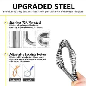 img 1 attached to 🚽 Drainsoon Auger 25-Foot: Powerful Plumbing Snake and Hair Clog Remover for Bathtubs, Sinks, and Showers! Includes Gloves for Hassle-Free Operation.