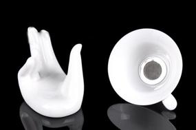 img 2 attached to Porcelain Ceramic Strainer Colander Guanyin