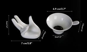 img 3 attached to Porcelain Ceramic Strainer Colander Guanyin