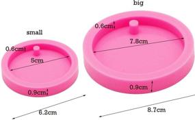 img 3 attached to 🔑 Премиальное качество форм для изготовления блестящих круглых брелоков - идеально подходит для изготовления украшений из эпоксидной смолы и смолы!