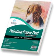 🎨 bellofy painting paper pad - 9 x 12 in: the ideal choice for oil, acrylic, and watercolor painting - premium paint paper for kids with cold pressed rough finish - 246 lb / 400 gsm acrylic paper for painting logo