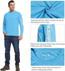 img 2 attached to 🎣 BALEAF Men's Long Sleeve Fishing Shirts: UPF 50+ UV Protection & Quick Dry For Hiking & Running