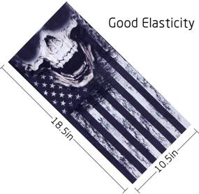 img 2 attached to PAMASE American Flag Skull Face Mask: Stylish Sheile Balaclava for Motorcycle Riding, Cycling, Fishing & More!